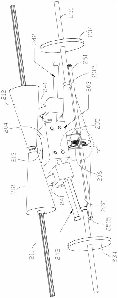 Reciprocating drive mechanism and its cable arrangement and take-up machine