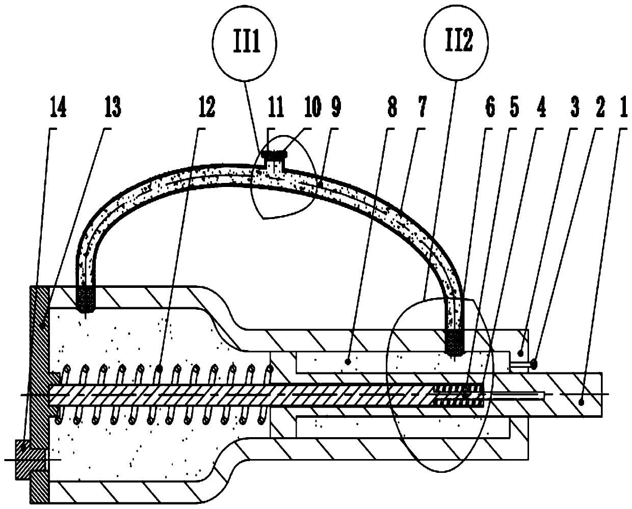 Oil measuring indicator for hydraulic pipeline and detecting method of indicator