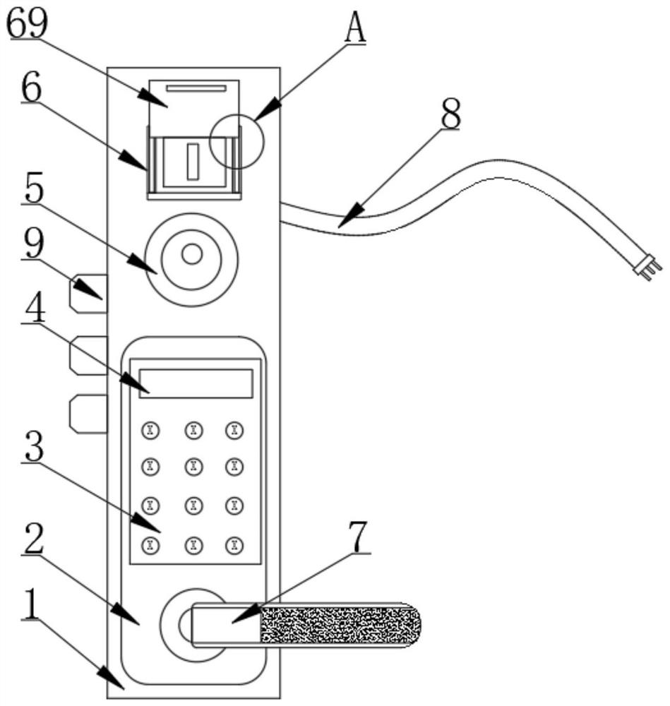 Monitoring door lock device with anti-theft function