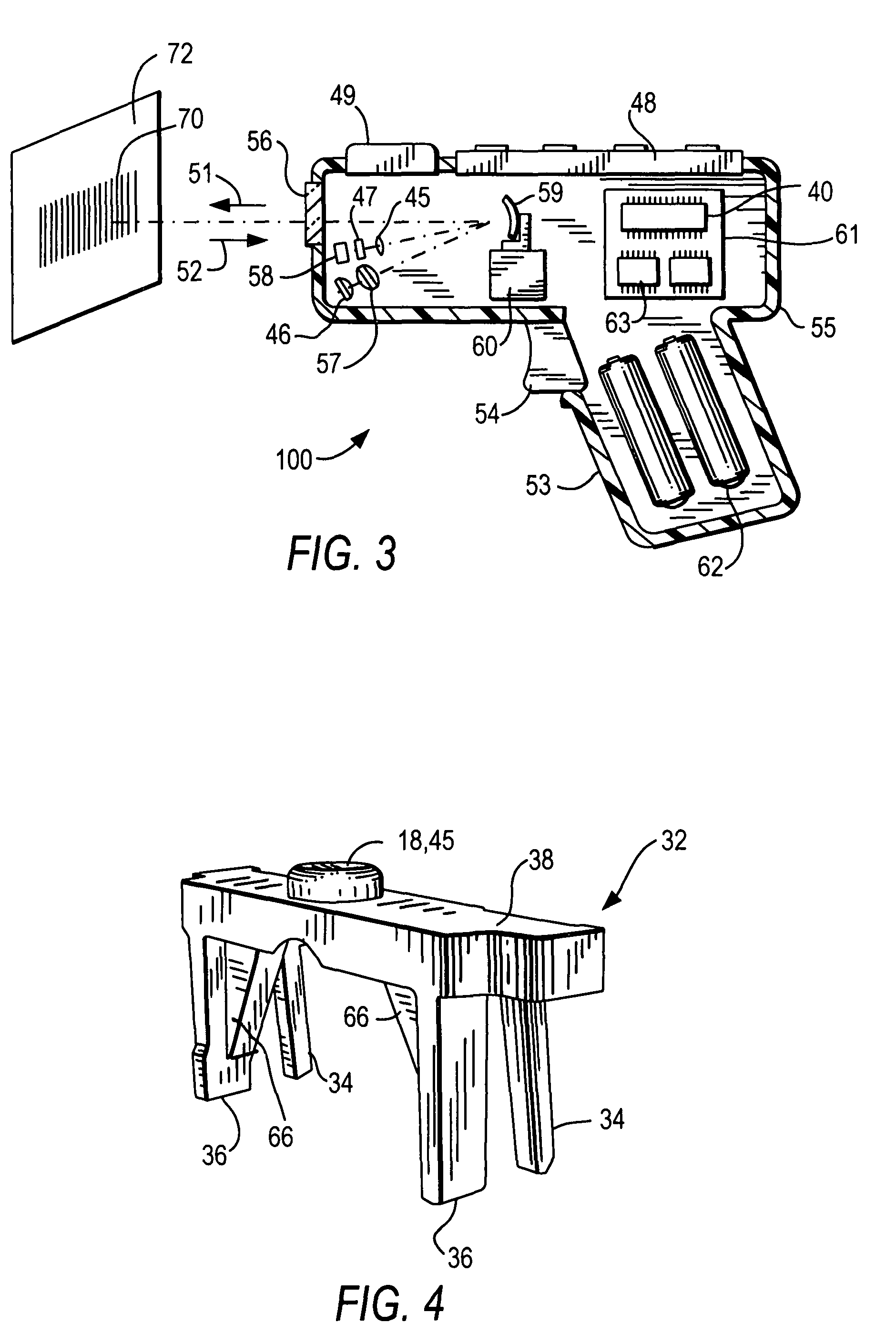 Light collection assembly with self-retaining lens in electro-optical reader