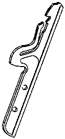 Novel-structured vertical hook of jacquard machine and novel-structured vertical hook component with same