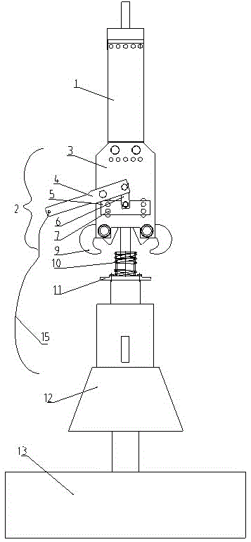 A hydraulic automatic decoupling device