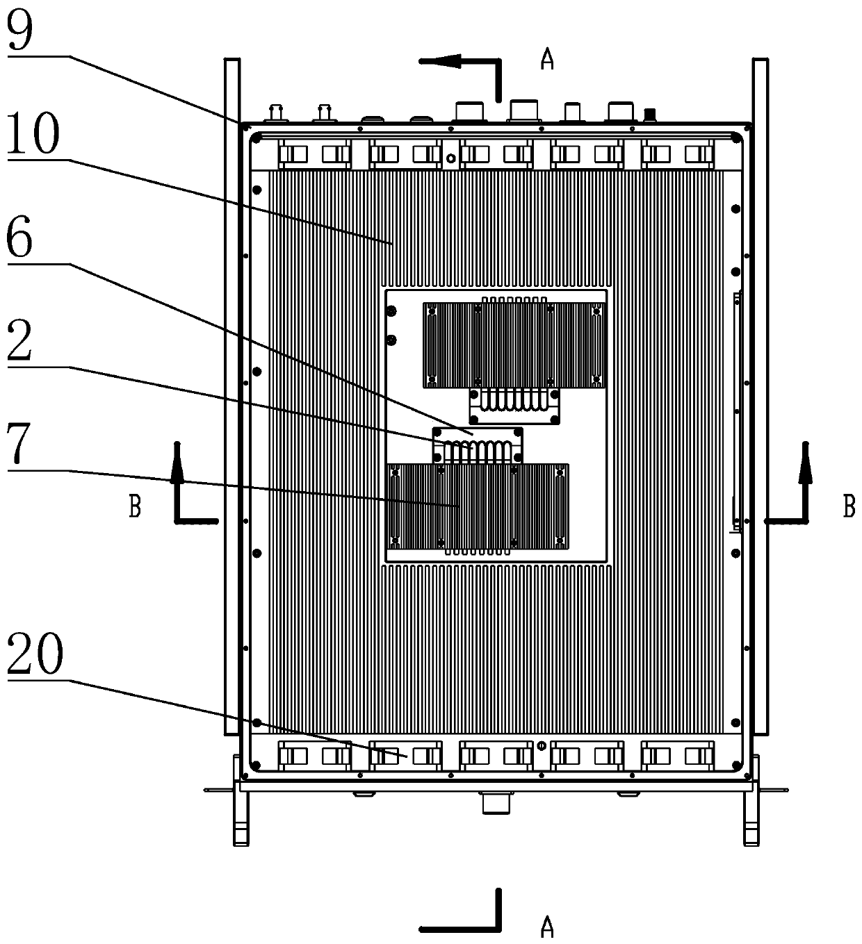 CPU heat dissipation installation structure for reinforced server