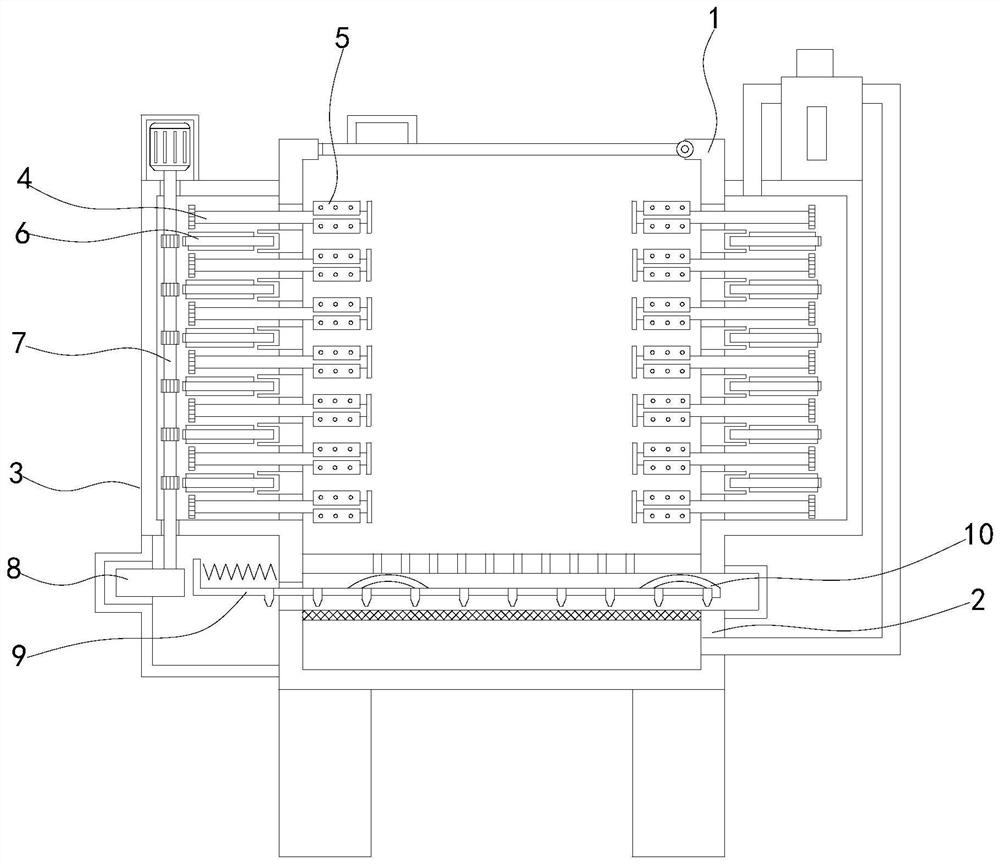 A self-adaptive polishing device for special-shaped iron crafts