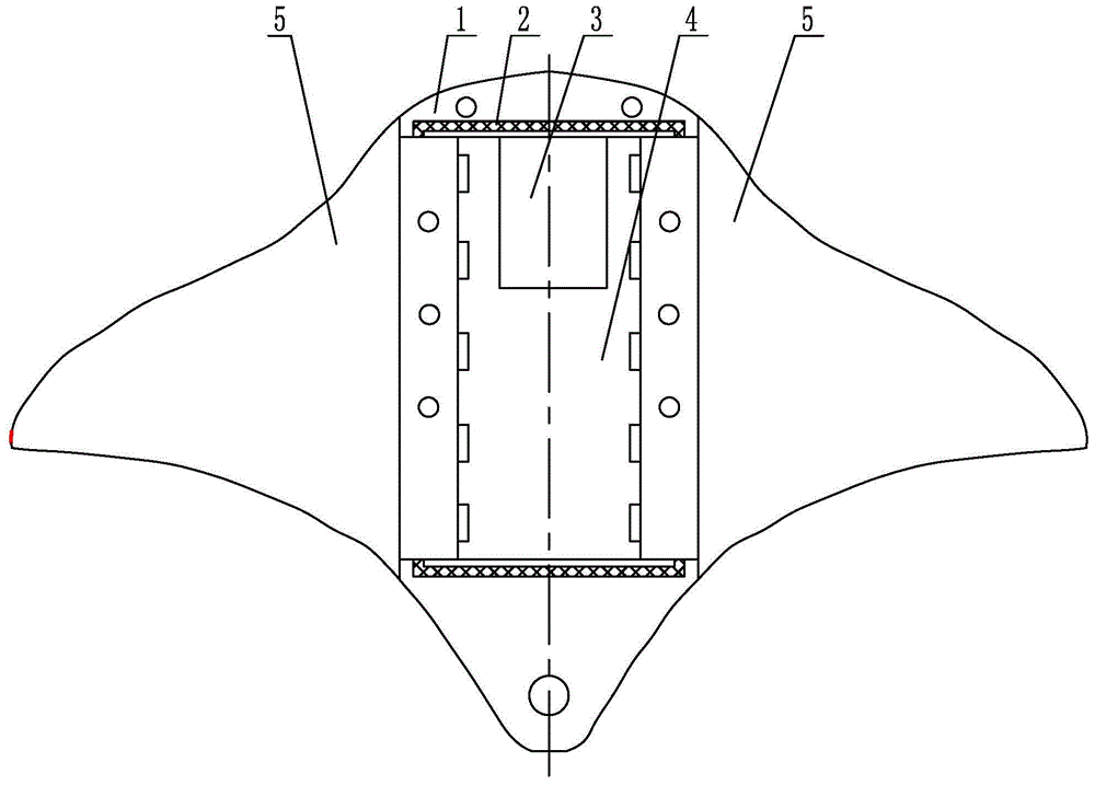 Double-fluctuation pectoral-fin cooperative-propel ray-imitated underwater vehicle