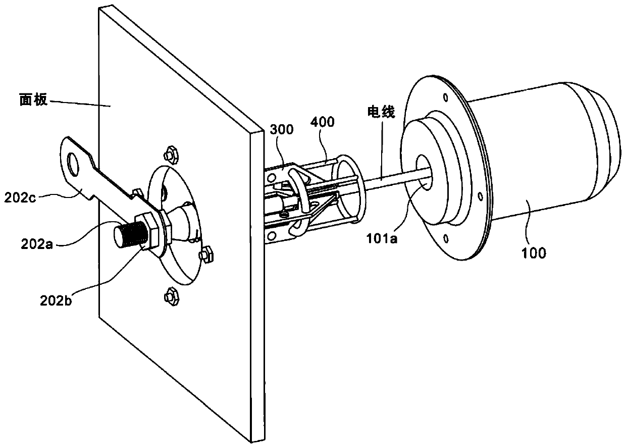 Binding post structure applicable to power distribution terminal detection