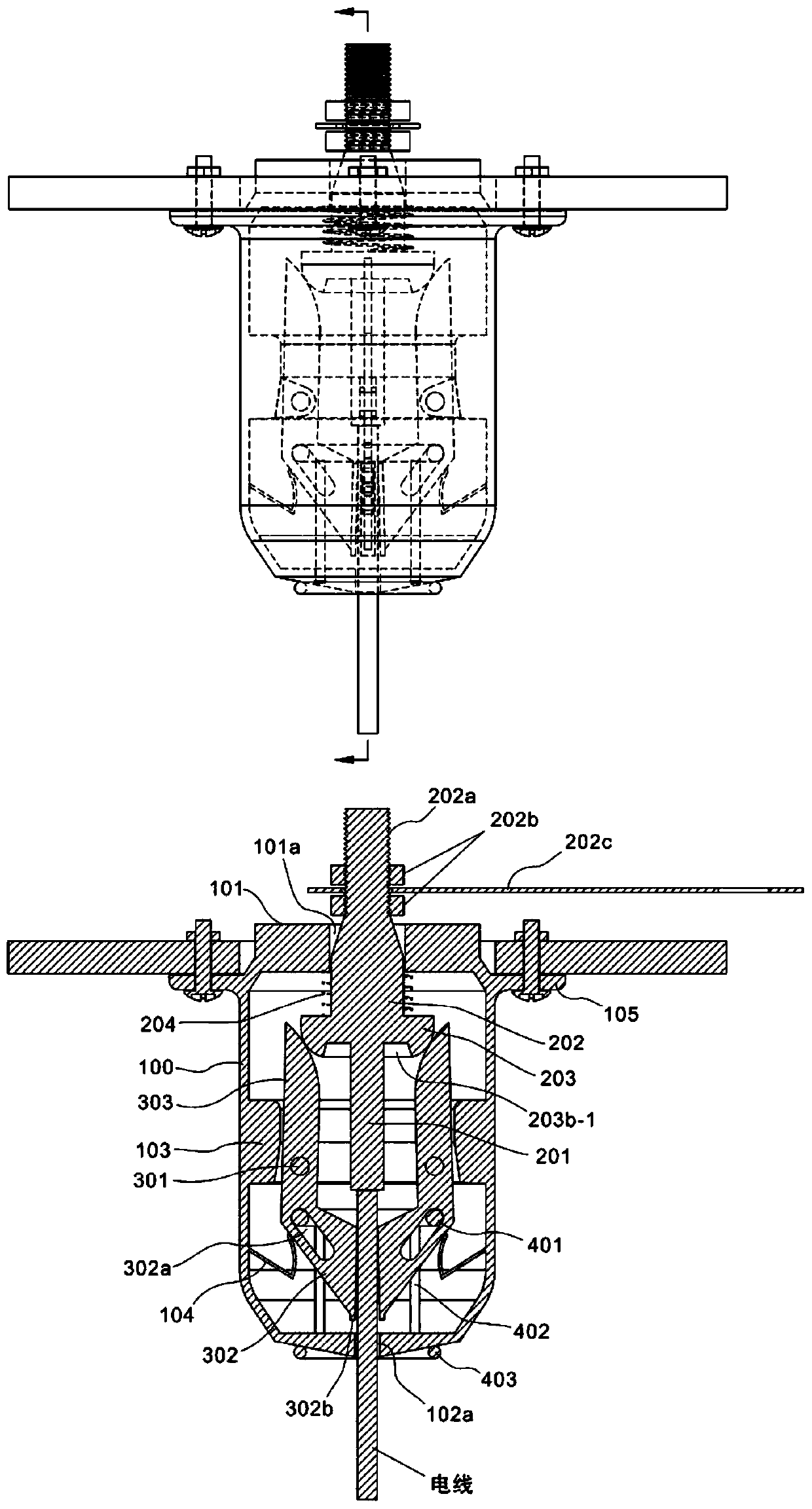 Binding post structure applicable to power distribution terminal detection