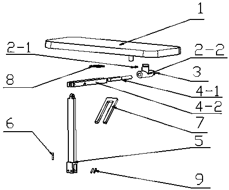 Foldable student bed table