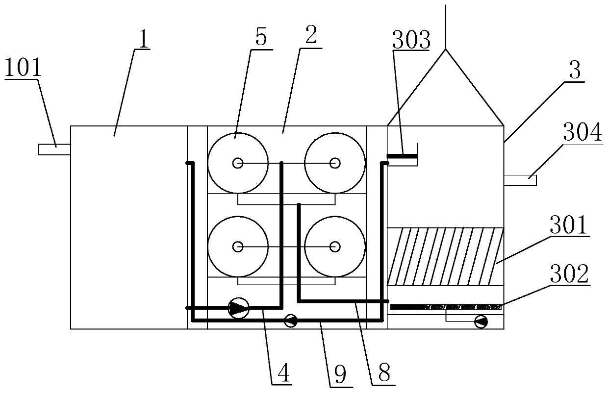 A high-efficiency purification device for oily sewage electrocoagulation