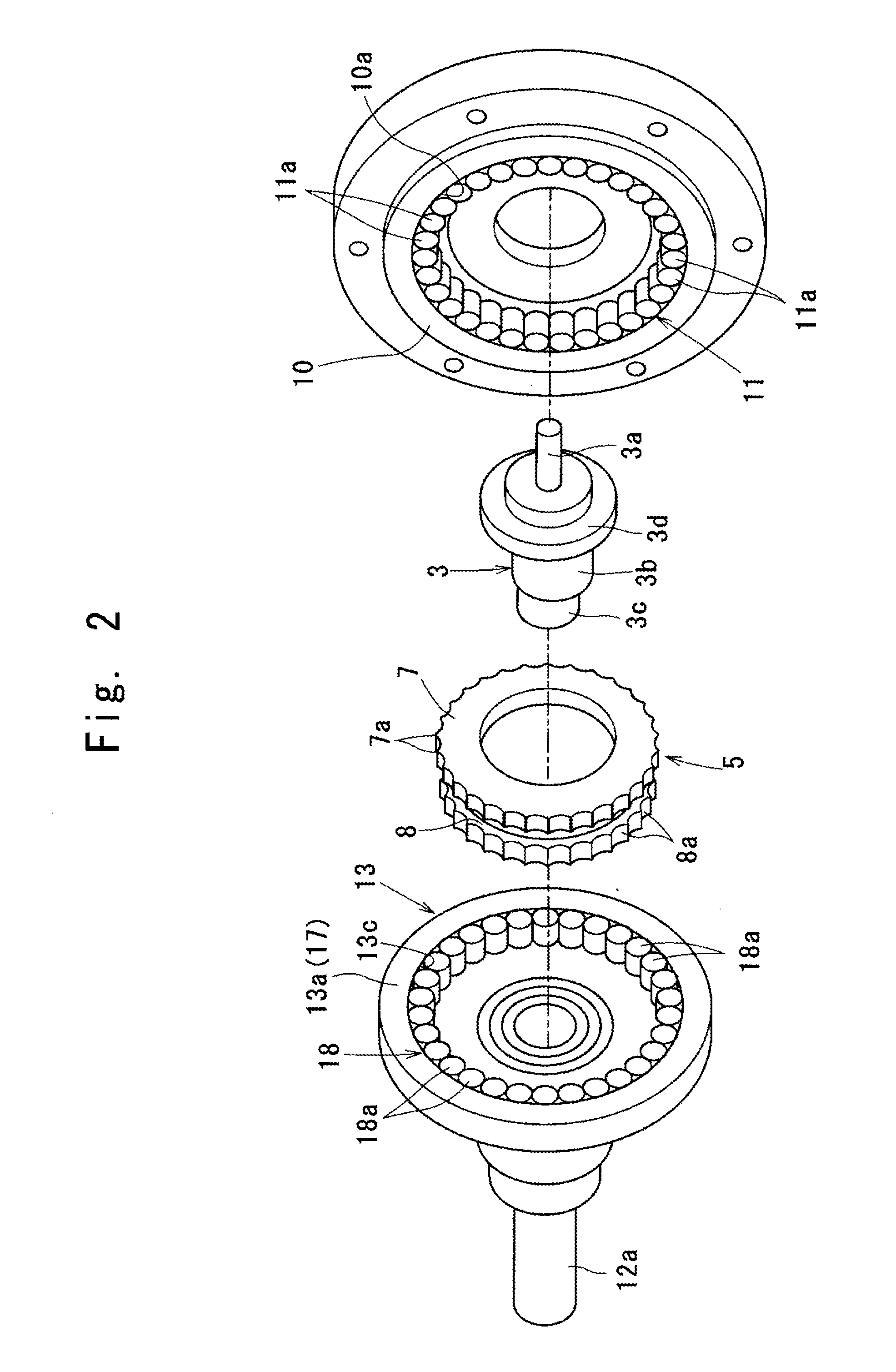Roller type transmission device