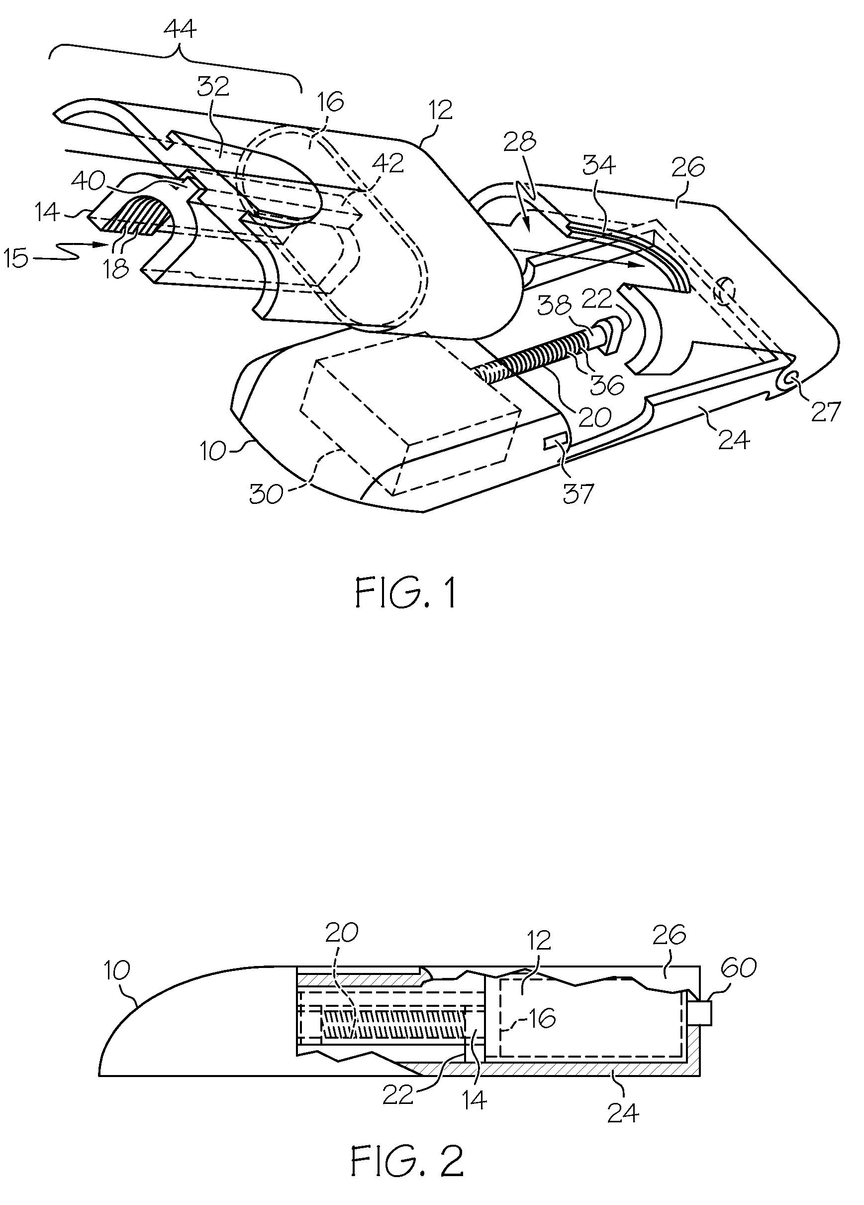Drug reservoir loading and unloading mechanism for a drug delivery device using a unidirectional rotated shaft