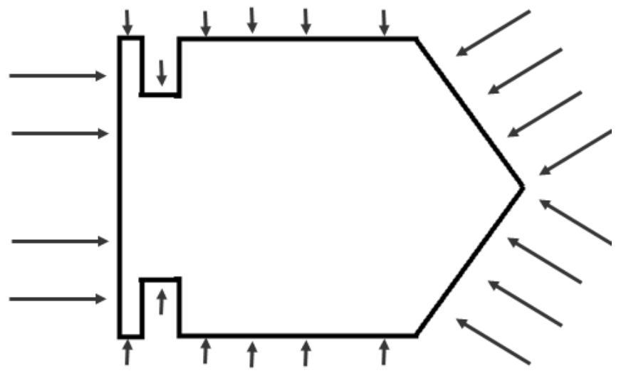 Bullet-type suspension feeding structure specially for deep water net cage feeding machines and formula of feeding structure