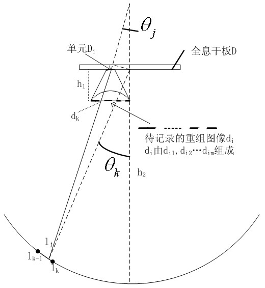 Lens, hologram projection production system and method thereof