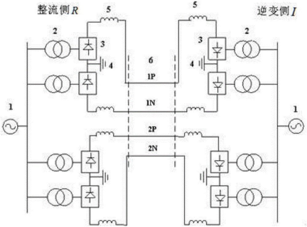 Time-domain fault location method based on single-circuit electrical quantity double-circuit DC transmission line on the same tower