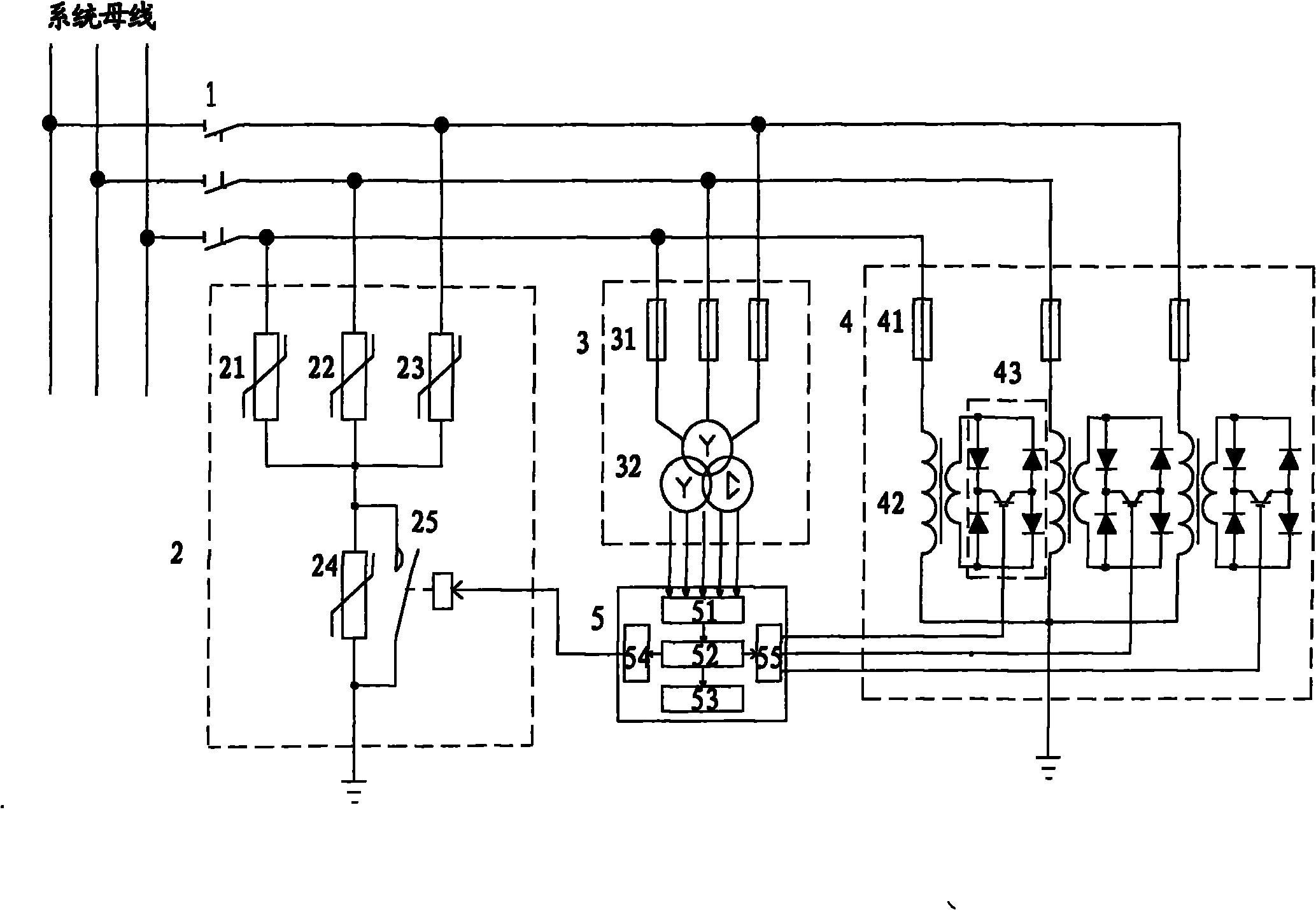 Arc-extinguishing voltage limiting device based on electronic switch