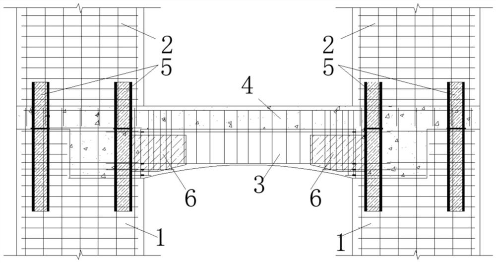 Fabricated double-limb shear wall with an inner arch type coupling beam and assembly method