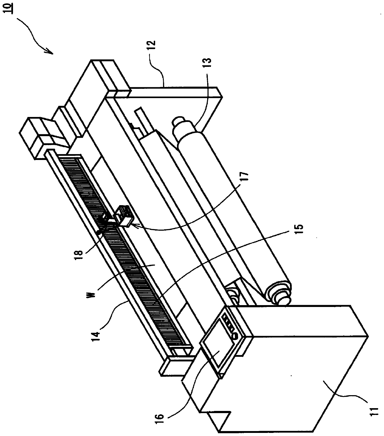 Woven fabric inspection apparatus for loom