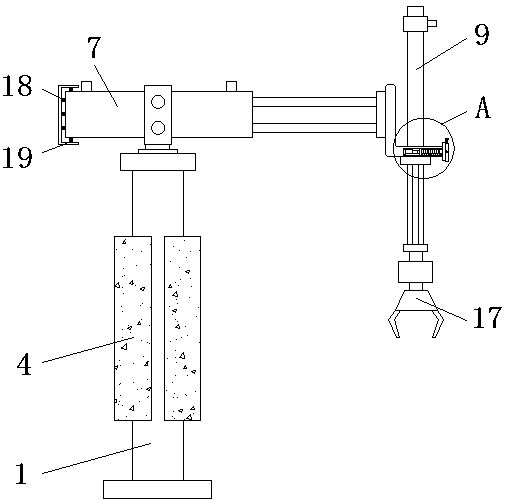 Mechanical arm with anti-collision alarm function