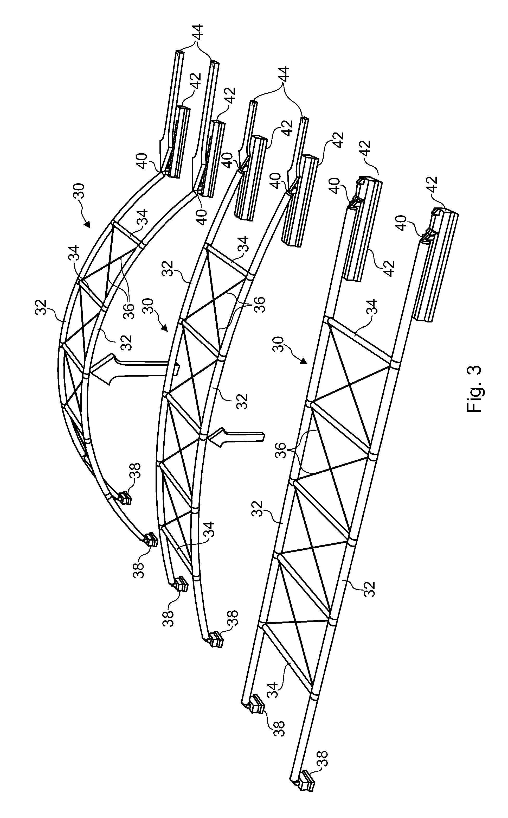 Supporting arch structure construction method