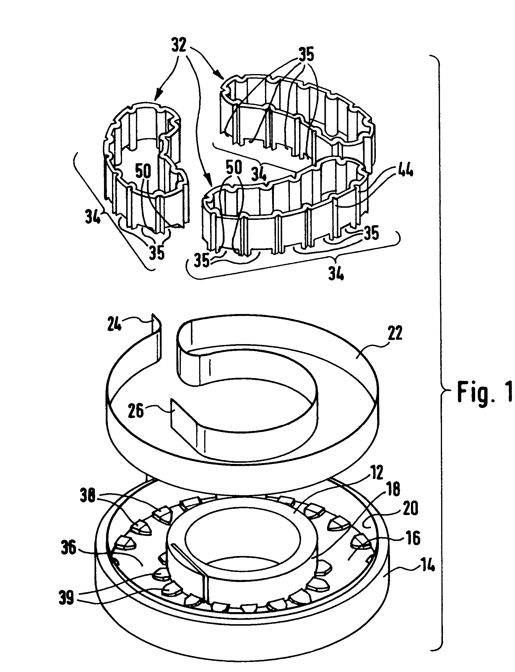 Transmission device for transmitting electrical signals between a rotor and a stator