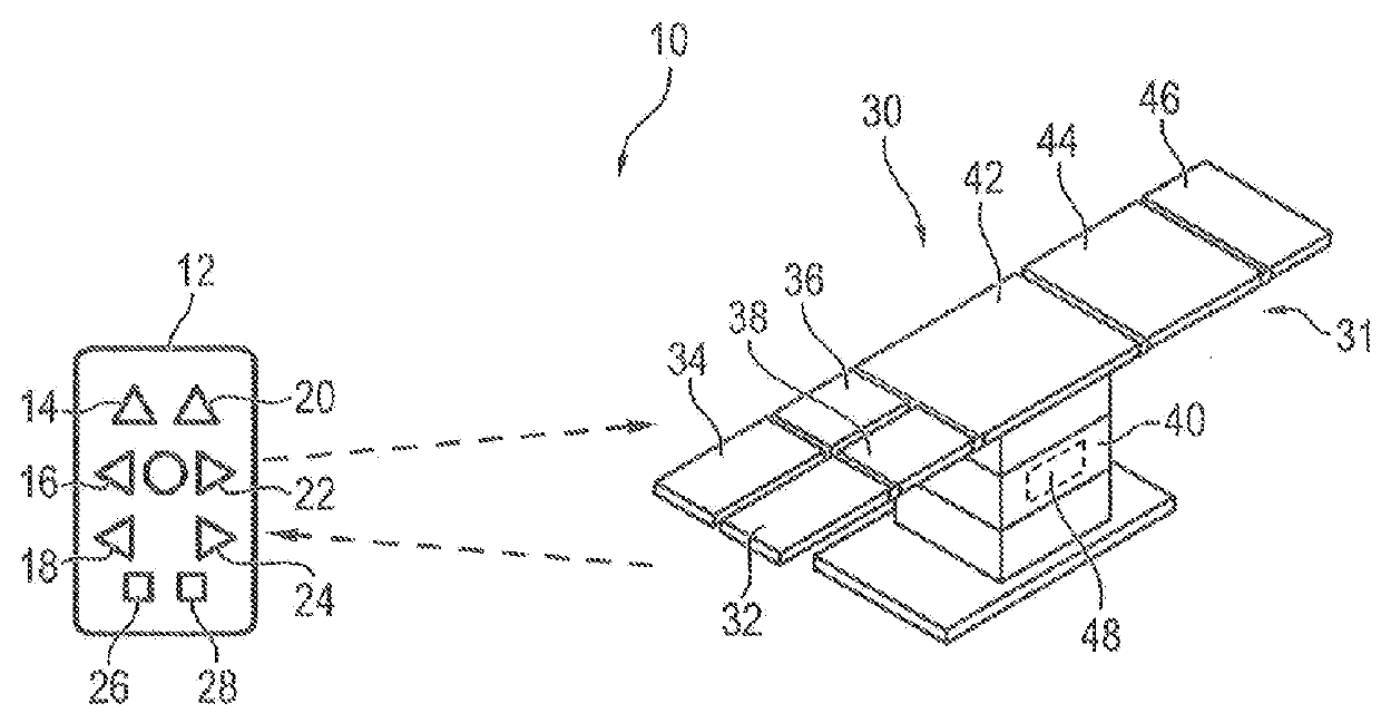 Method and device for operating a mobile operating table