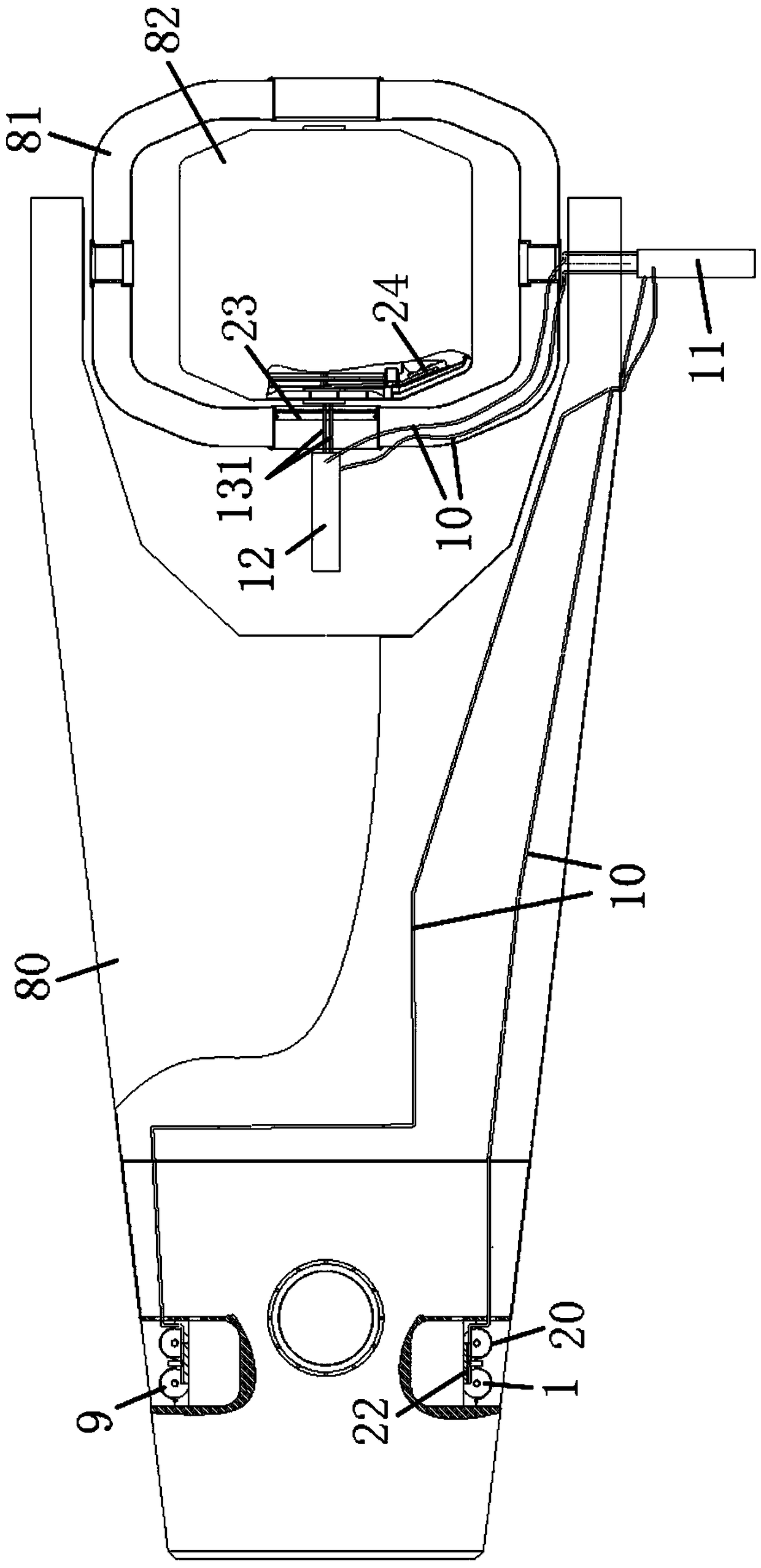 Air supply system for respiration of centrifugal-type dynamic flight simulator