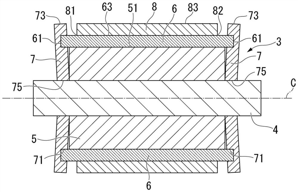 Rotor and surface-magnet-type rotating electrical machine