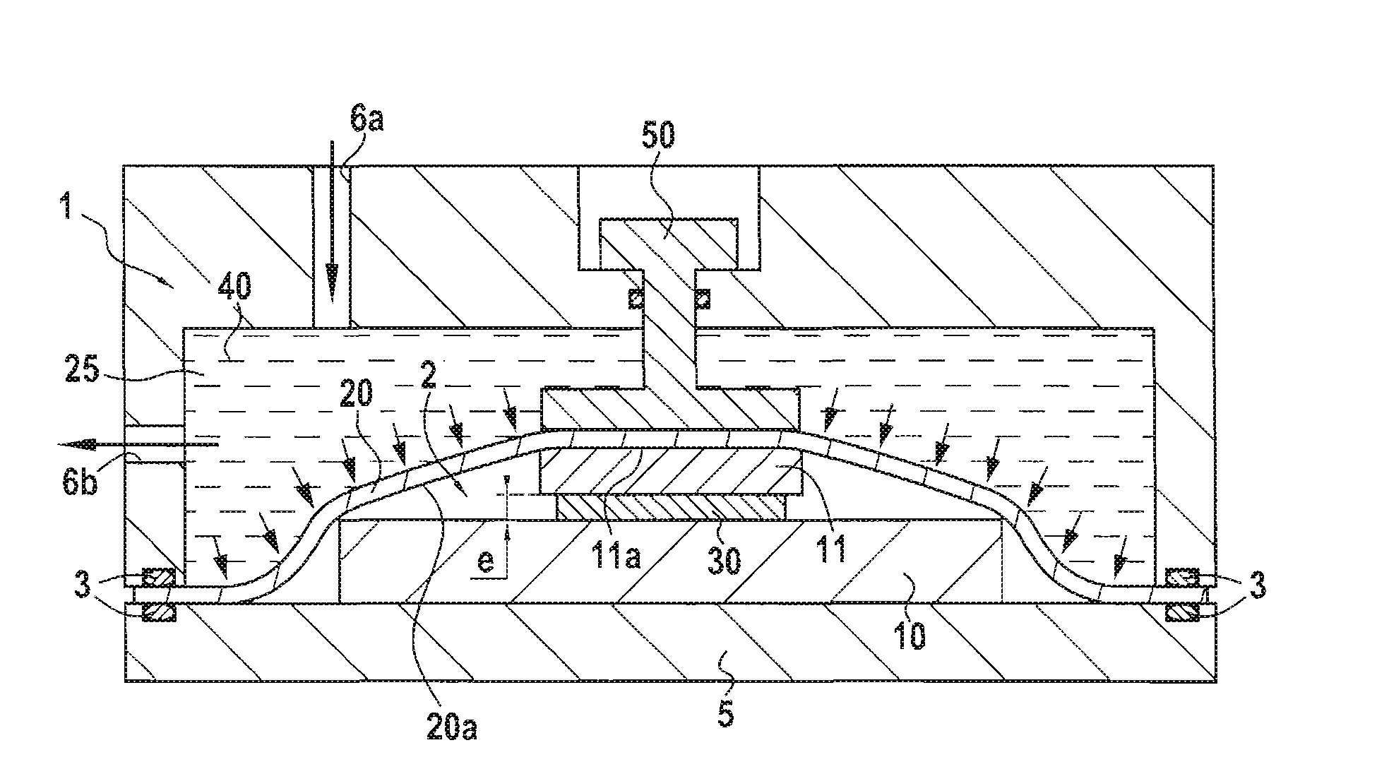 Method for adhering parts and device for implementing said method
