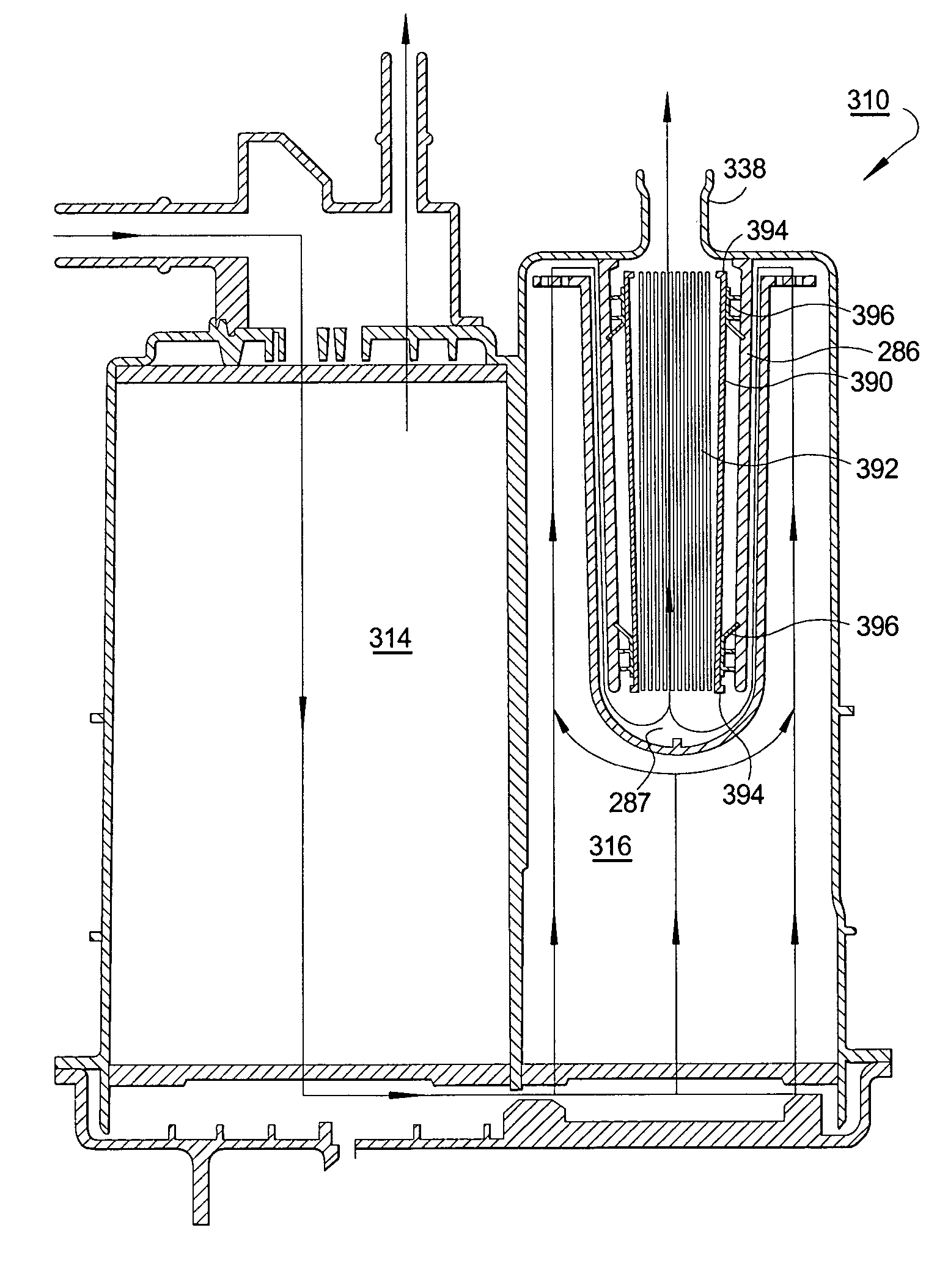 Resilient sling for mounting a carbon monolith in an evaporative emissions canister