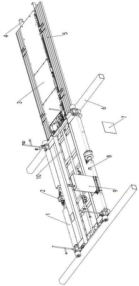 Method for accurately positioning transverse moving trolley