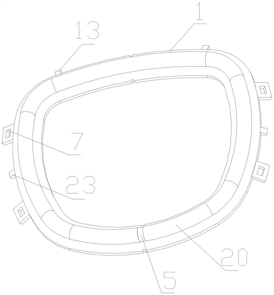 Metal face frame for compressing mask