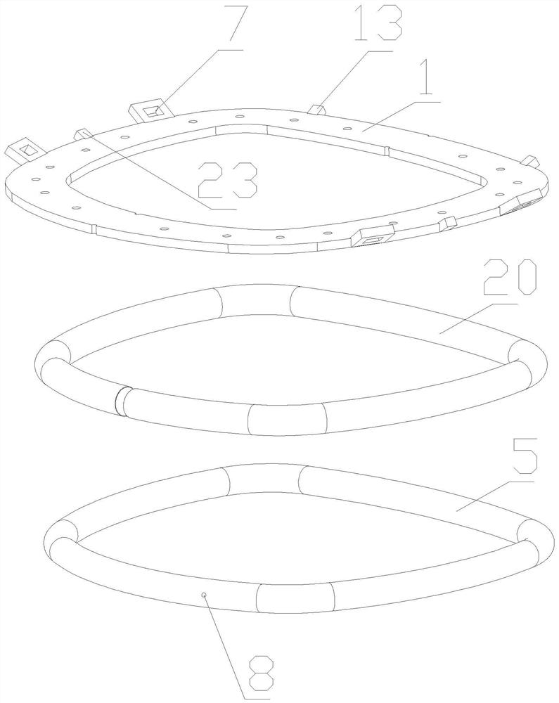 Metal face frame for compressing mask