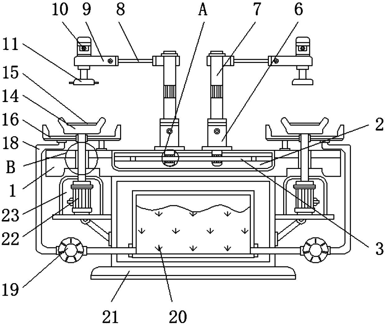 Movable auxiliary polishing device for forging