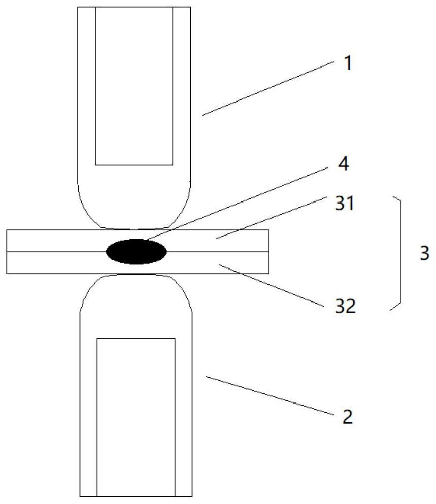 Resistance spot welding method for welding plate group