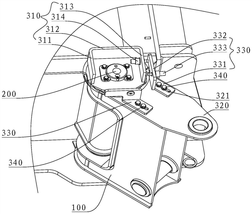 Locking assembly and operation machine