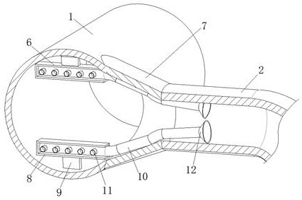 Primary air flow field adjusting structure based on flow equalizing technology