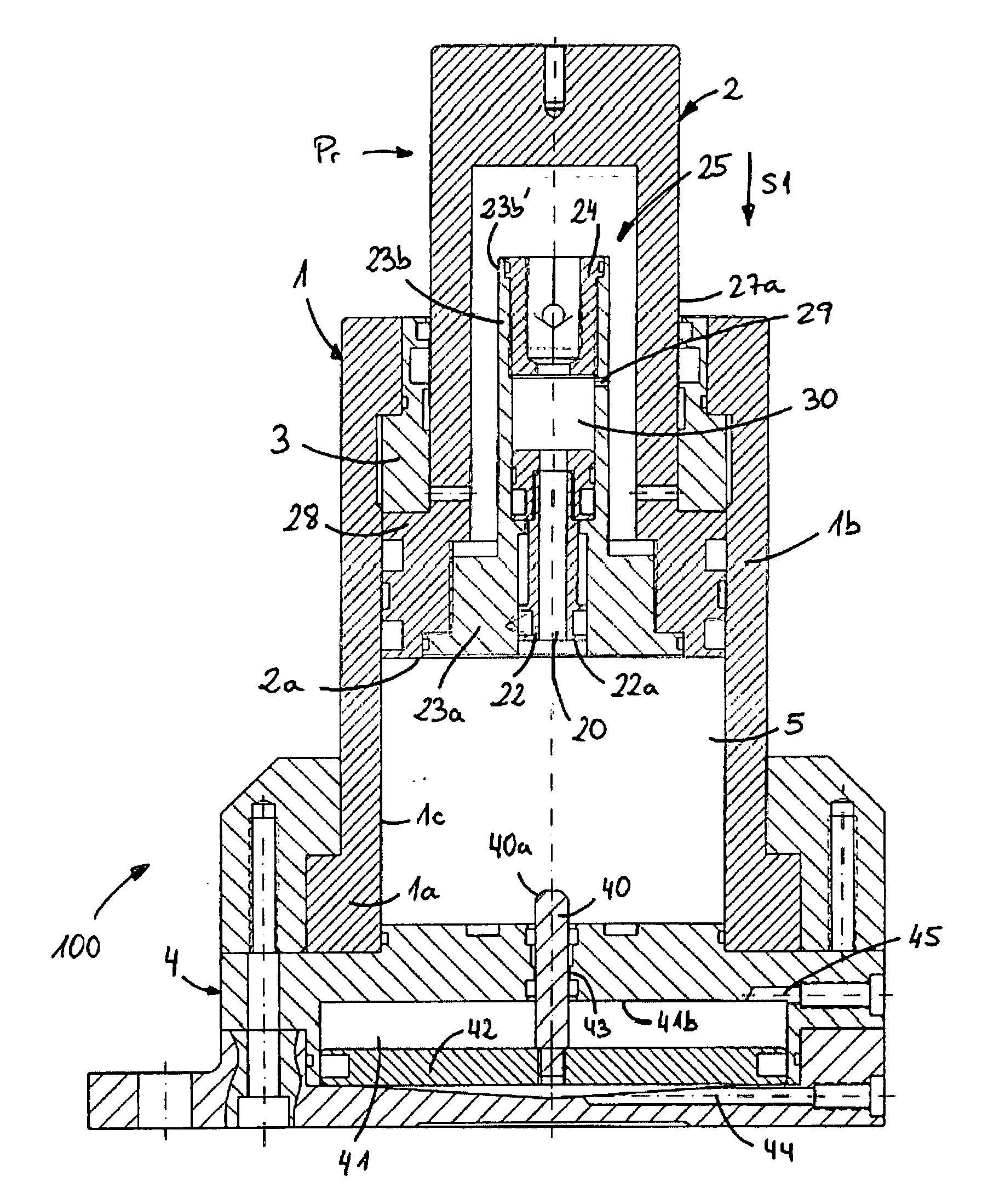 Hydro-Pneumatic Cylinder with Controlled Stop Position