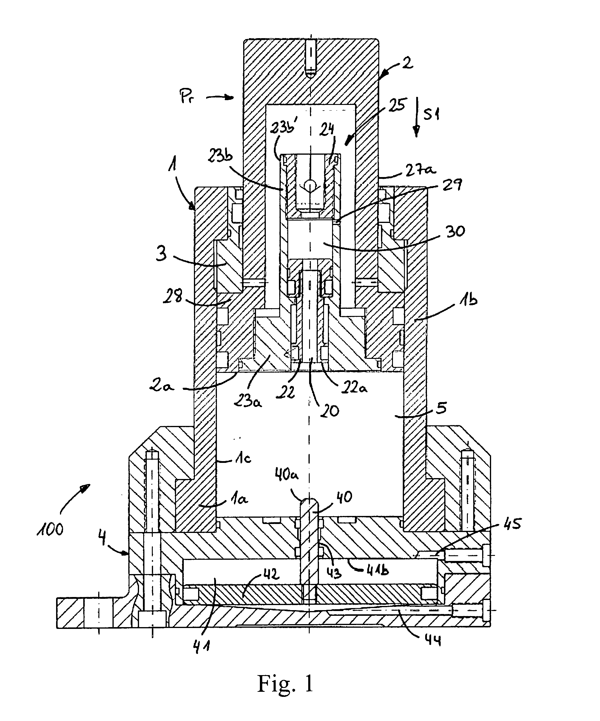 Hydro-Pneumatic Cylinder with Controlled Stop Position