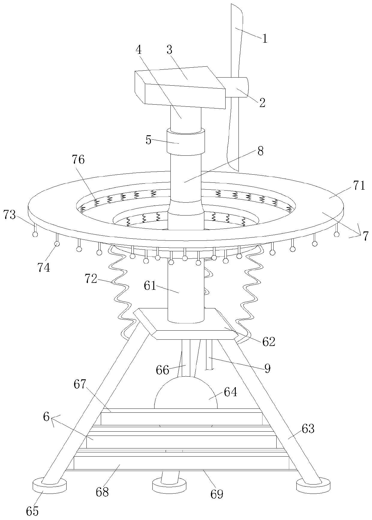 Offshore damp-proof wind power generation equipment