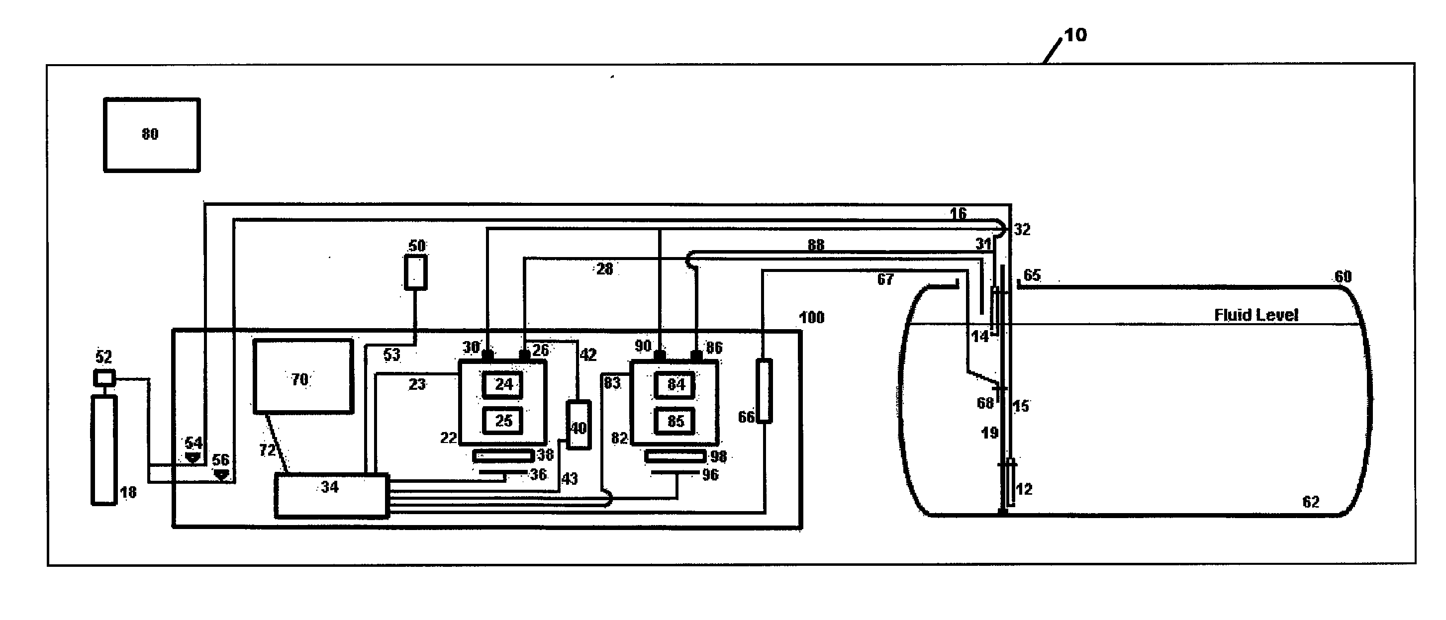 Method and apparatus for leak detection in horizontal cylindrical storage tanks