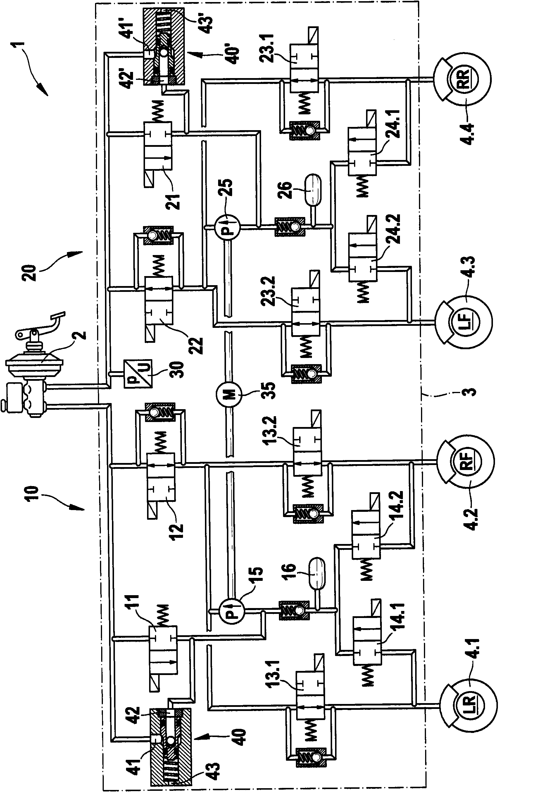 Control valve for a vehicle brake system and vehicle brake system comprising such a control valve