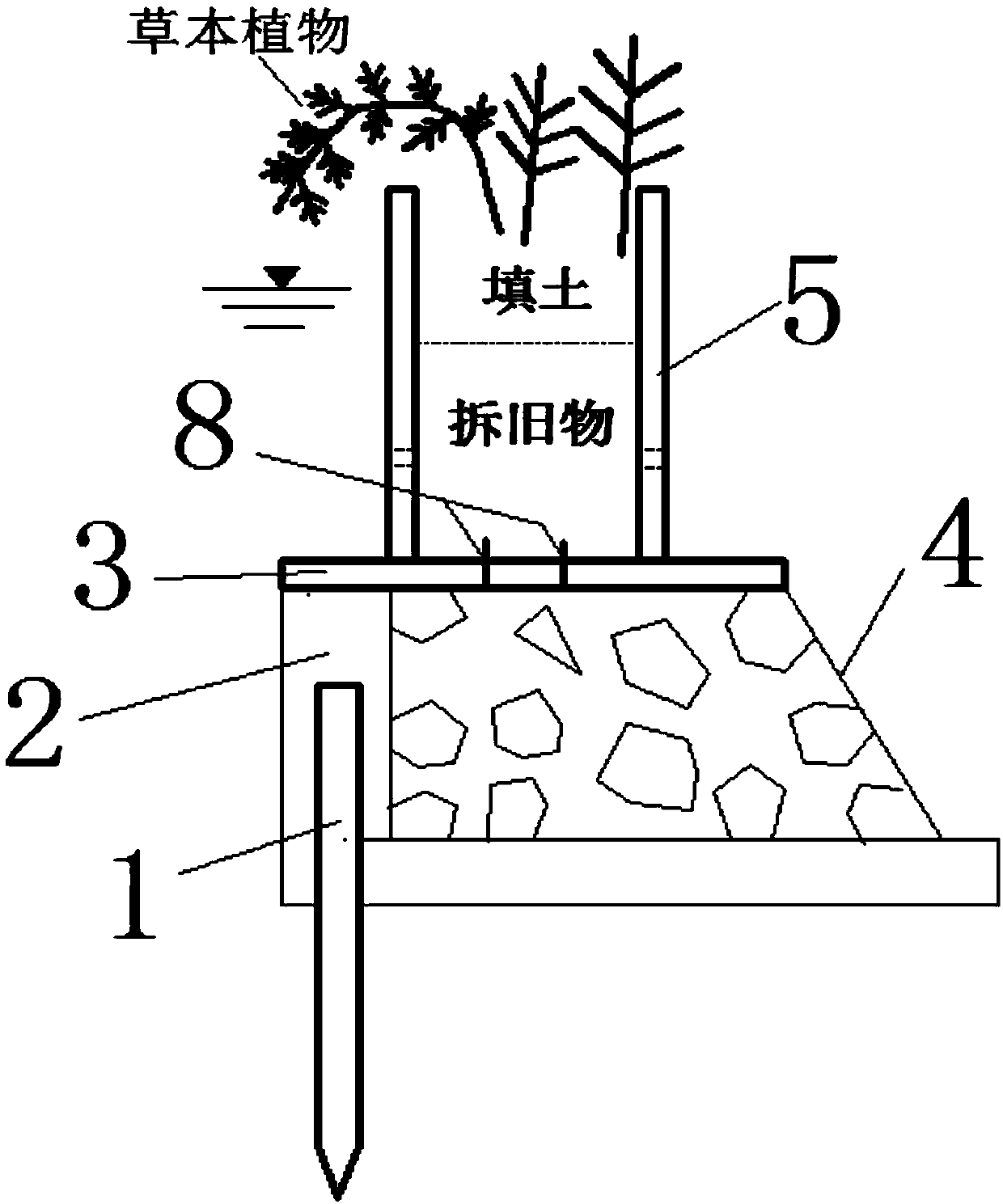 An Ecological Damaged Revetment Restoration Structure