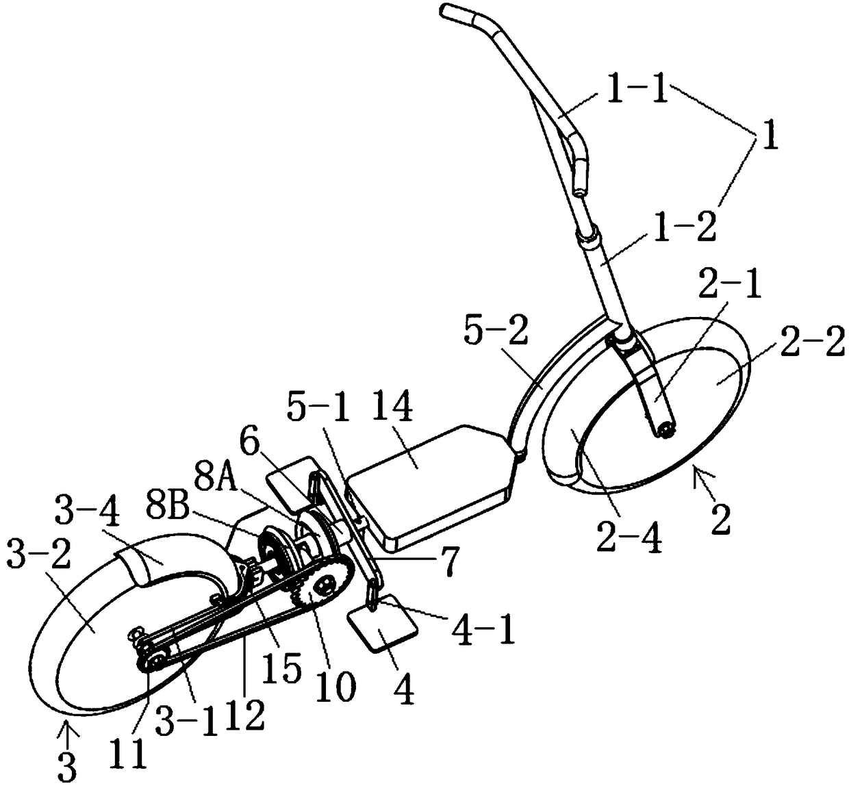 Vertical step type bicycle