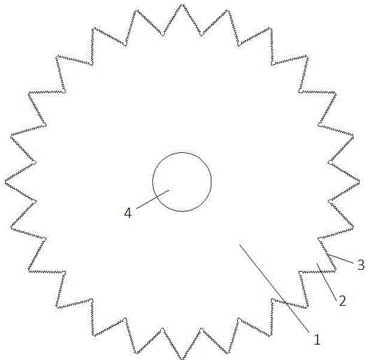 Multi-sawtooth disk cutting blade