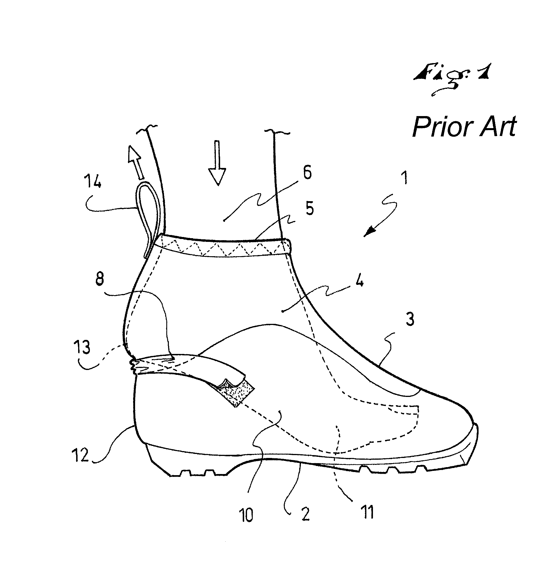 Footwear with improved upper