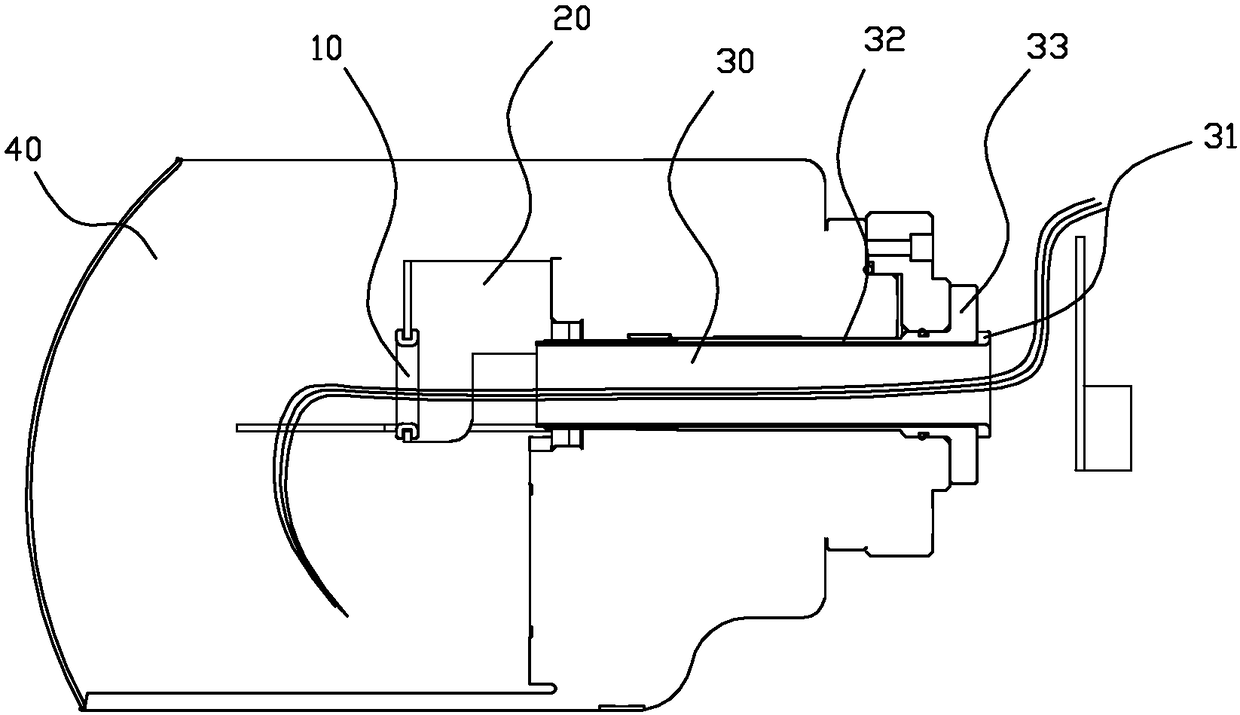 Wire passing protection device of coaxial rotating joint of inner wire walking industrial robot