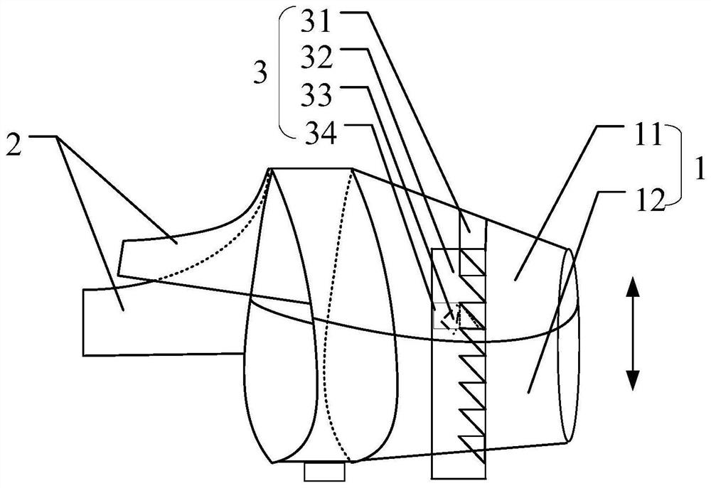 Mouth locking structure, device and method for preventing animal from biting