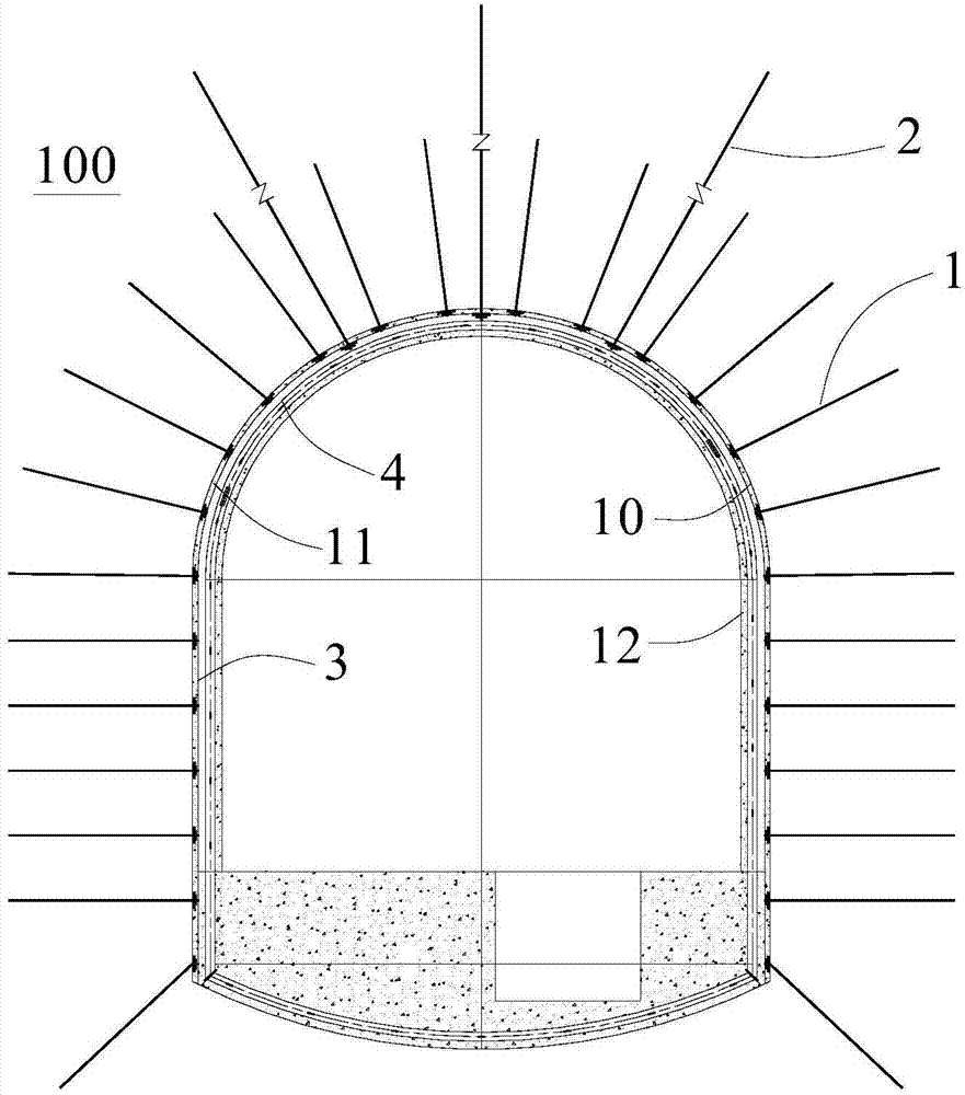 Structure and method for anchor net cable-shape steel support coupling supporting