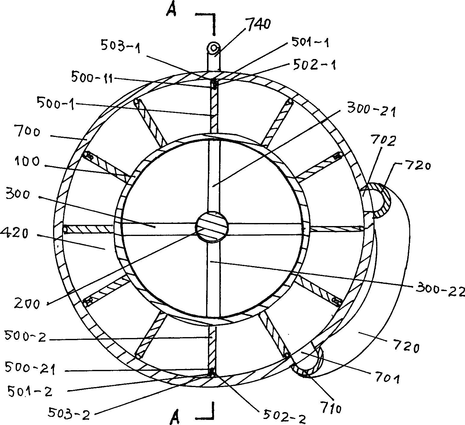 Impeller cylinder combination of impeller motor