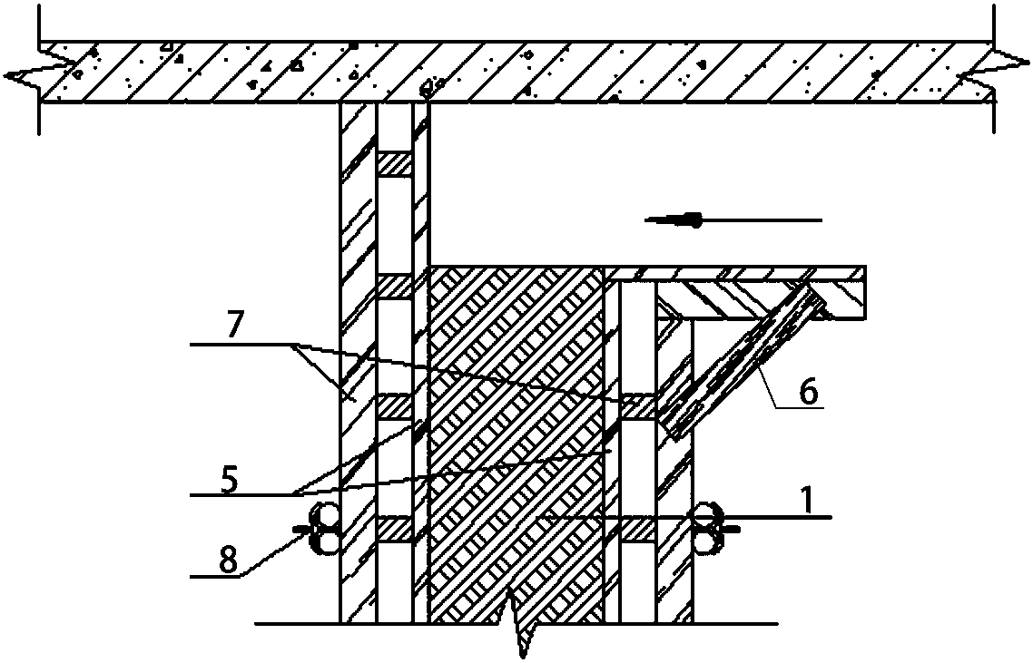 Modern landscape decoration loam wall and construction method thereof